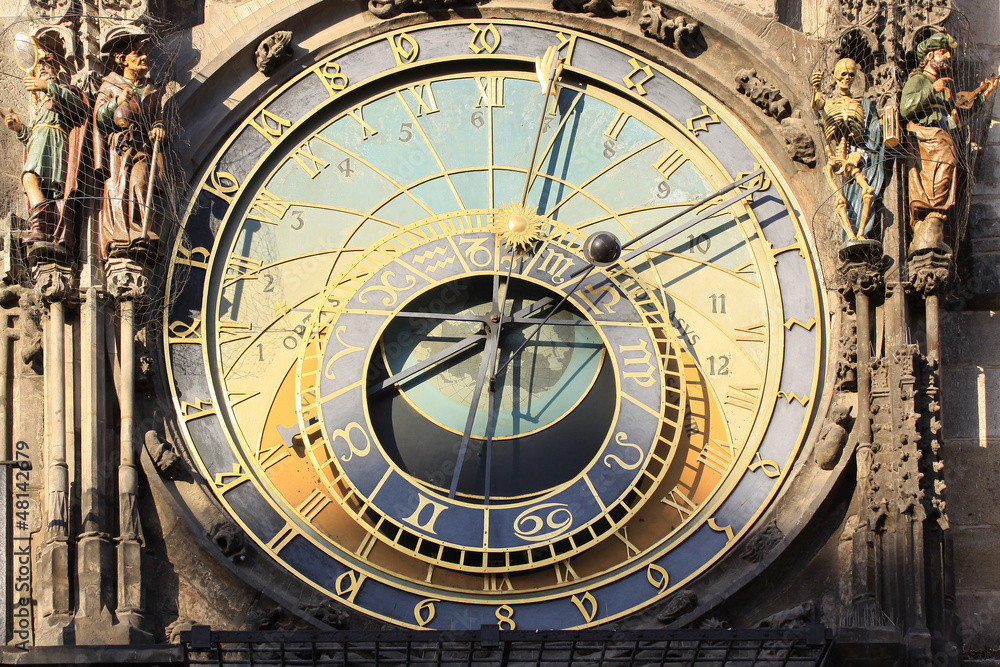 Obraz premium Historical astronomical Clock in Prague on Old Town Hall
