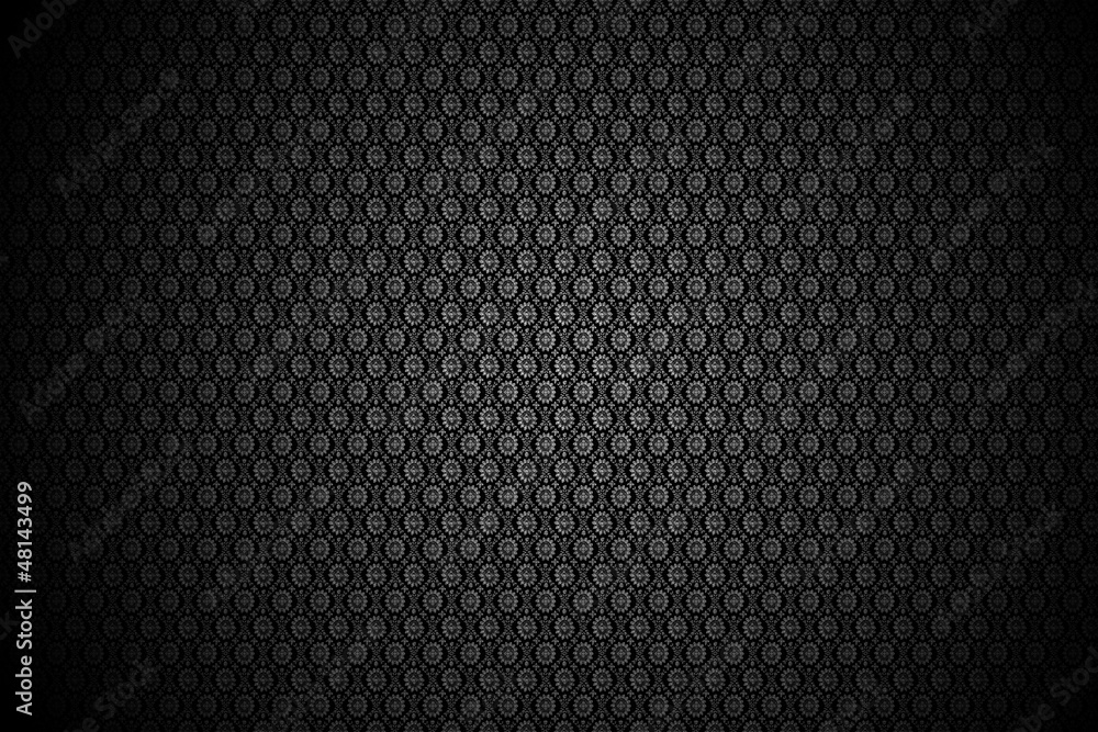 Obraz premium Black Floral Pattern