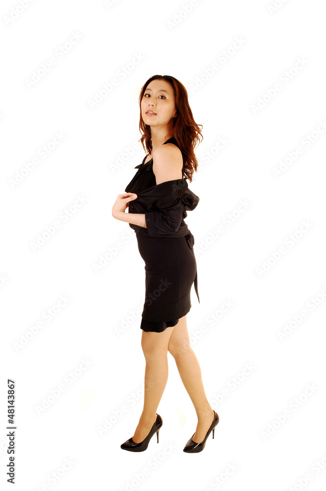 Asian girl walking. Asian girl walking.