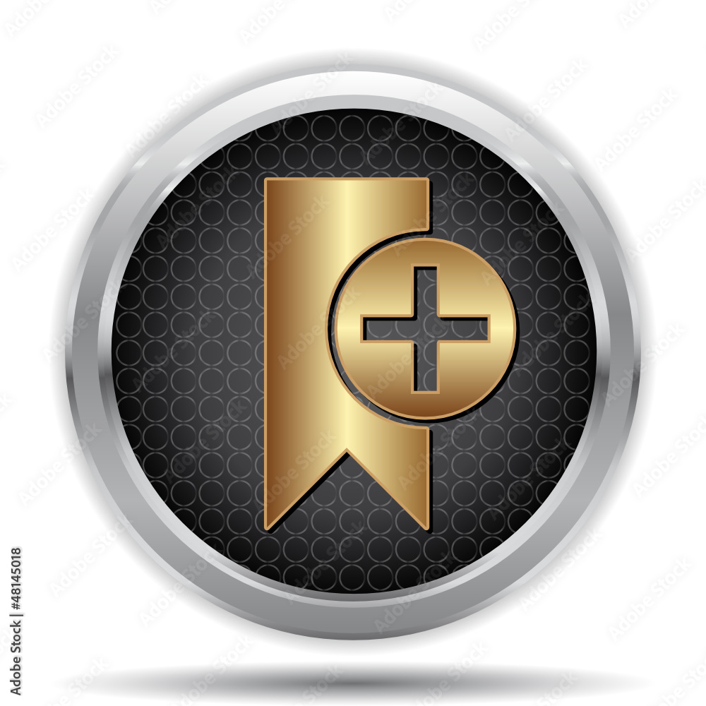Fototapeta premium BOOKMARK PLUS ICON