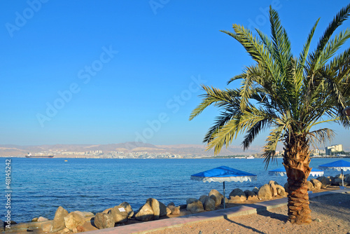 Gulf of Aqaba in Jordan photo