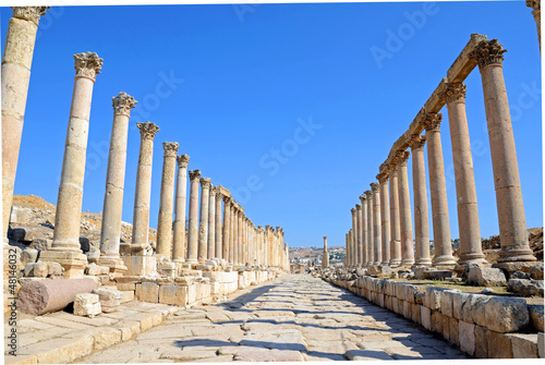 Colonnaded street at Ancient Jerash,Jordan