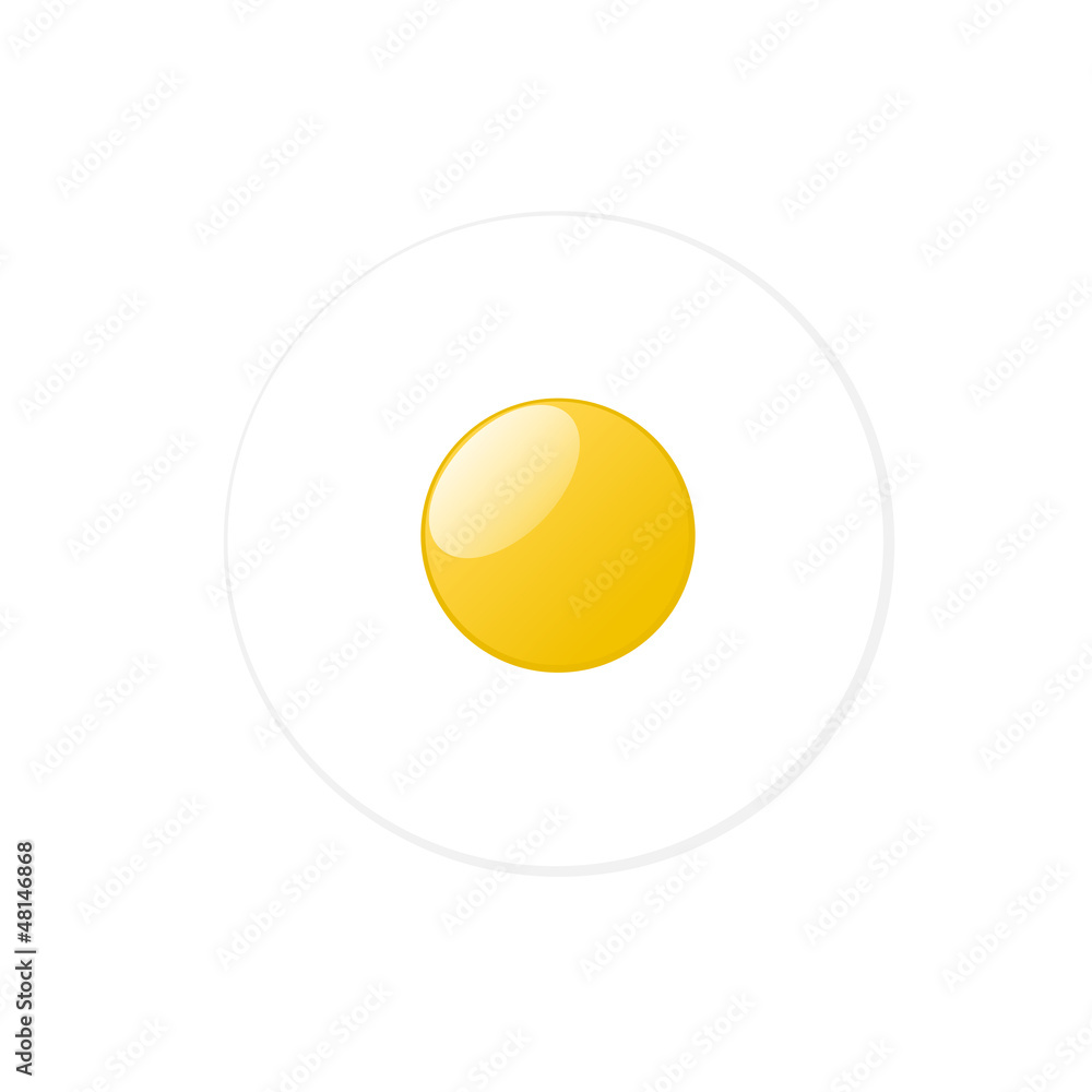 Fried eggs isolated