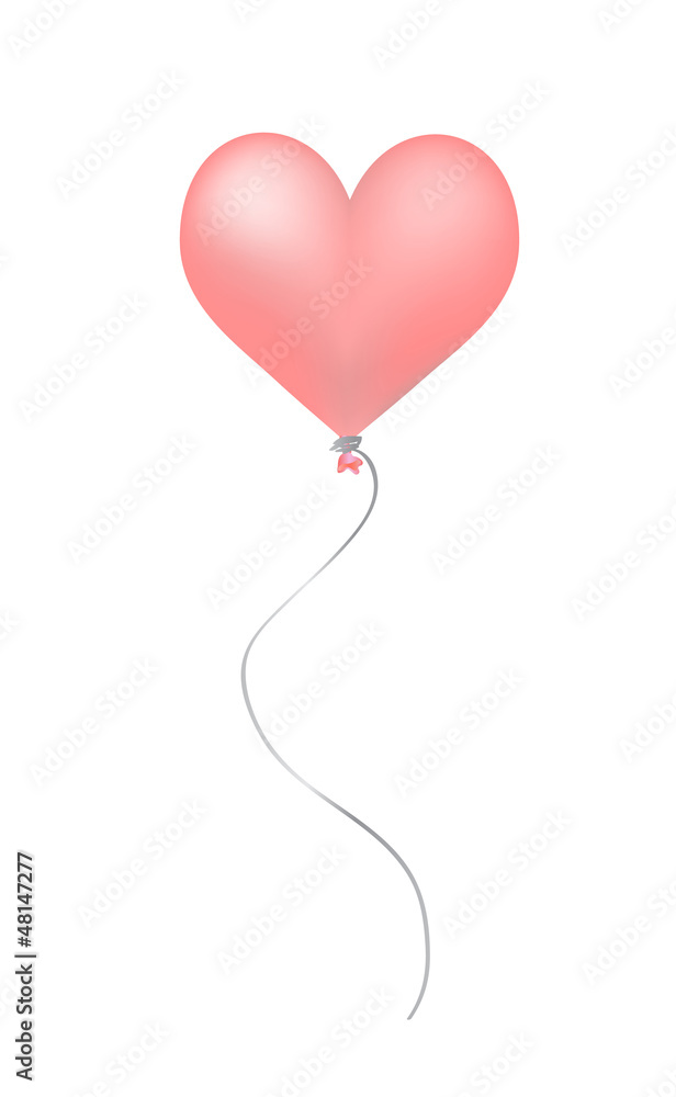Heart shape pink balloon