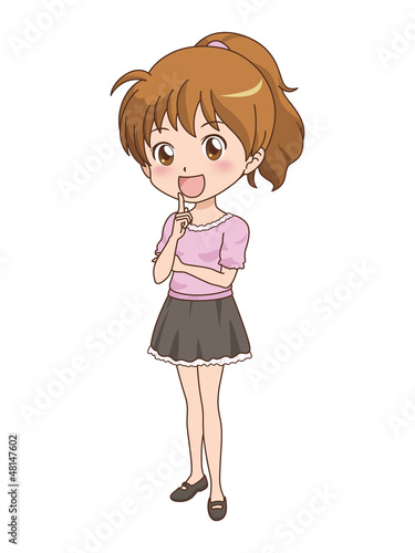 女の子/考える