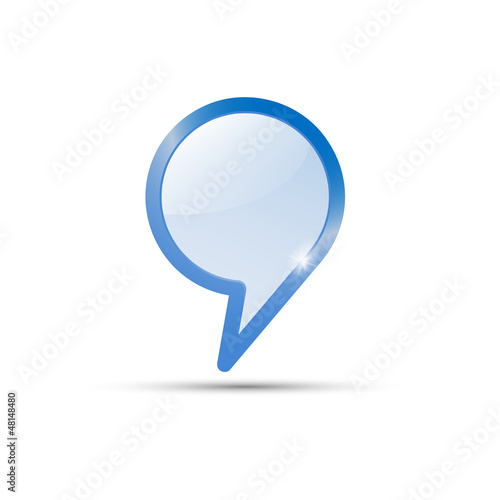 Cover speech in blue # Vector