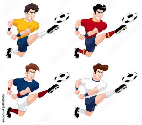 illustration of soccer player international collection