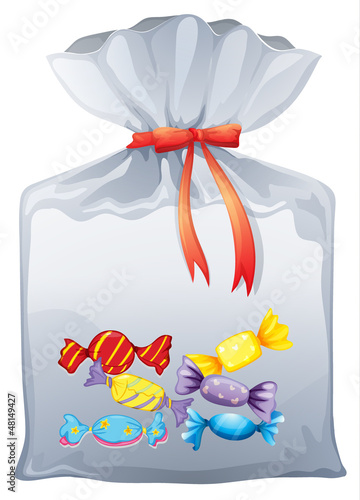 A pouch bag of sweets
