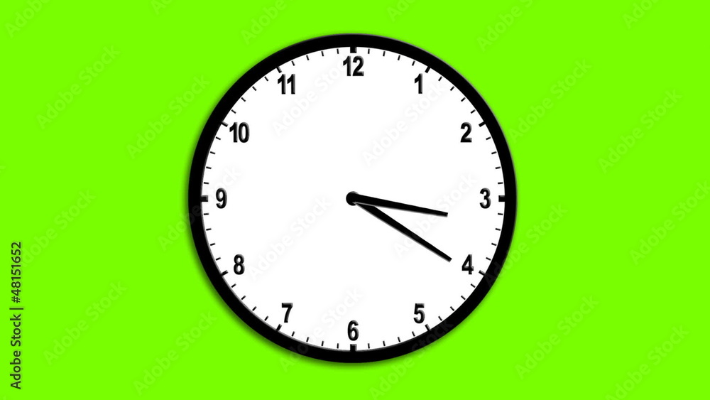 Clock with green screen Clock with green screen