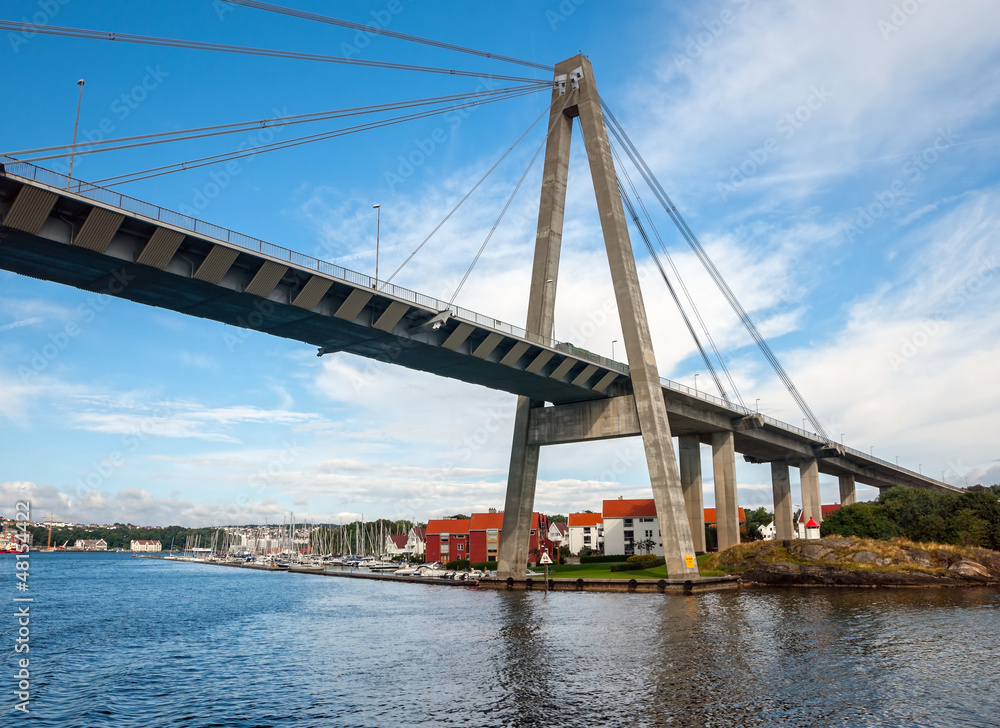 Suspension bridge in Stavanger, Norway.