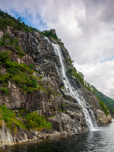 Waterfall in the Norwegian fjords