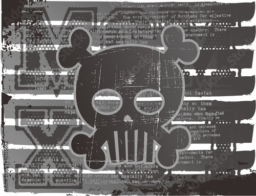 page grunge skull