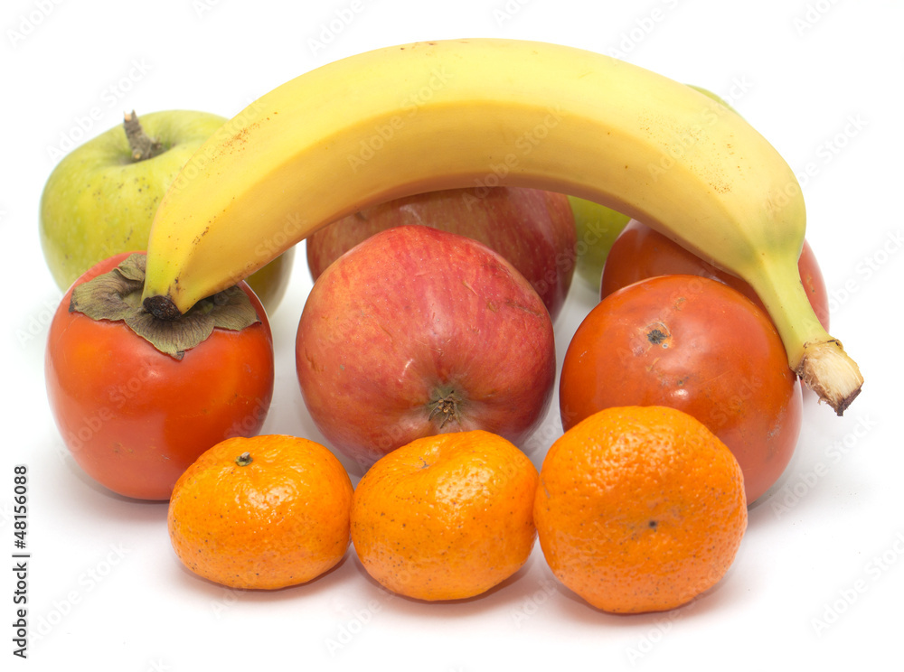 vegetables and fruits on white background vegetables and fruits on white background