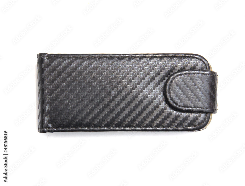 cell phone in the bag on a white background cell phone in the bag on a white background