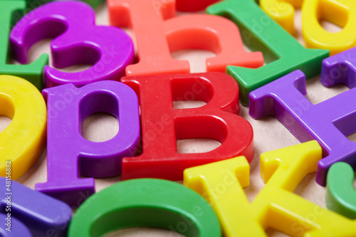 Plastic alphabet letters