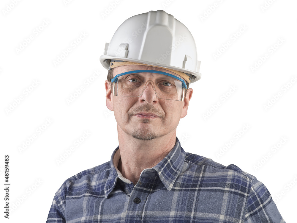 Portrait of a technician isolated Portrait of a technician isolated