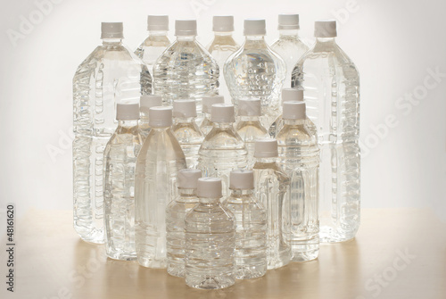 The plastic bottles