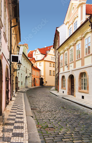 Prague street, czech republic.