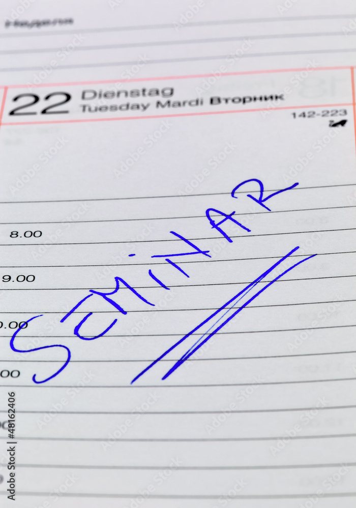 Eintrag im Kalender: Seminar Eintrag im Kalender: Seminar