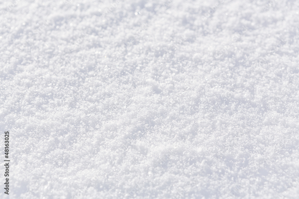 snow texture background, natural white snow powder in winter Stock