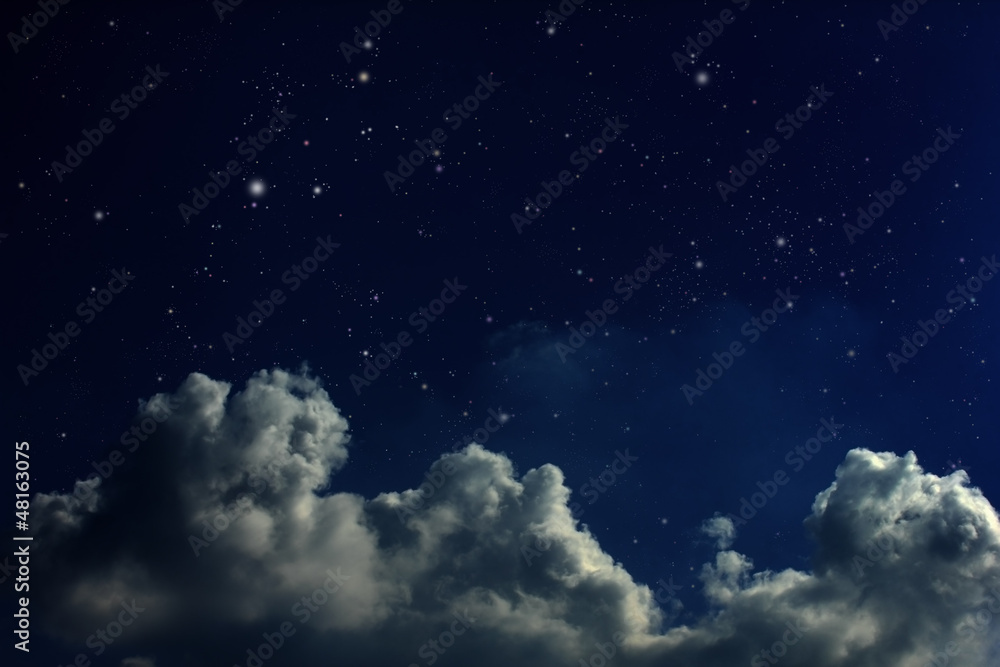 cloudy night sky with stars cloudy night sky with stars
