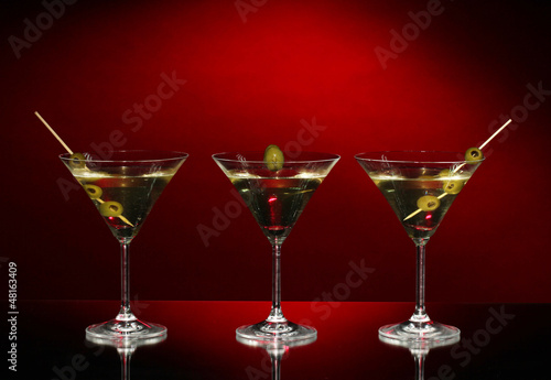 Wallpaper Mural Martini glasses on dark background Torontodigital.ca