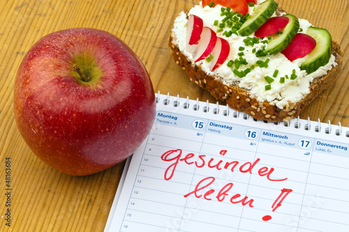 Fotografia Guter Vorsatz zur Gesunden Ernährung