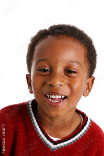 Boy On White Background