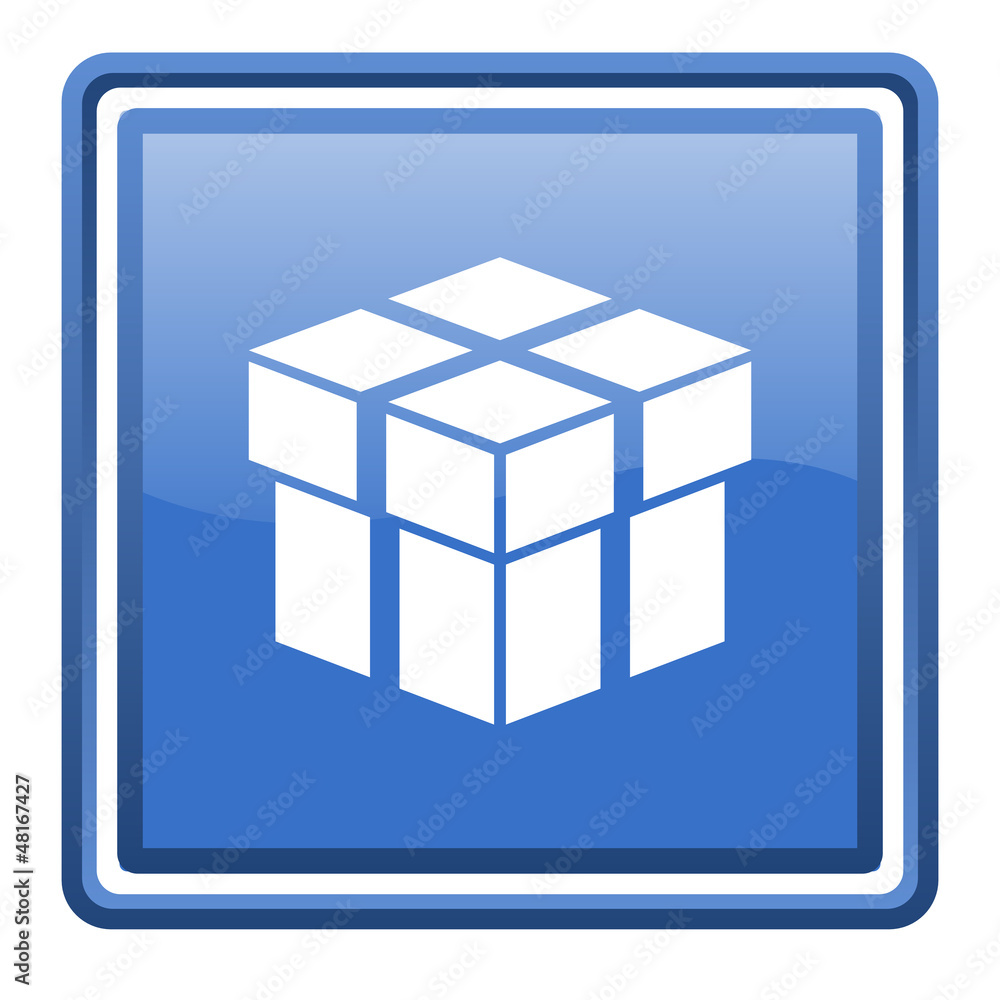 box blue glossy square web icon isolated box blue glossy square web icon isolated