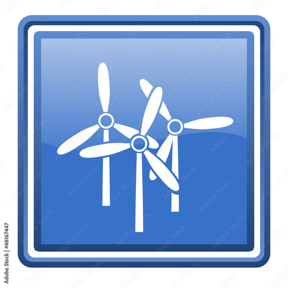 windmill blue glossy square web icon isolated windmill blue glossy square web icon isolated