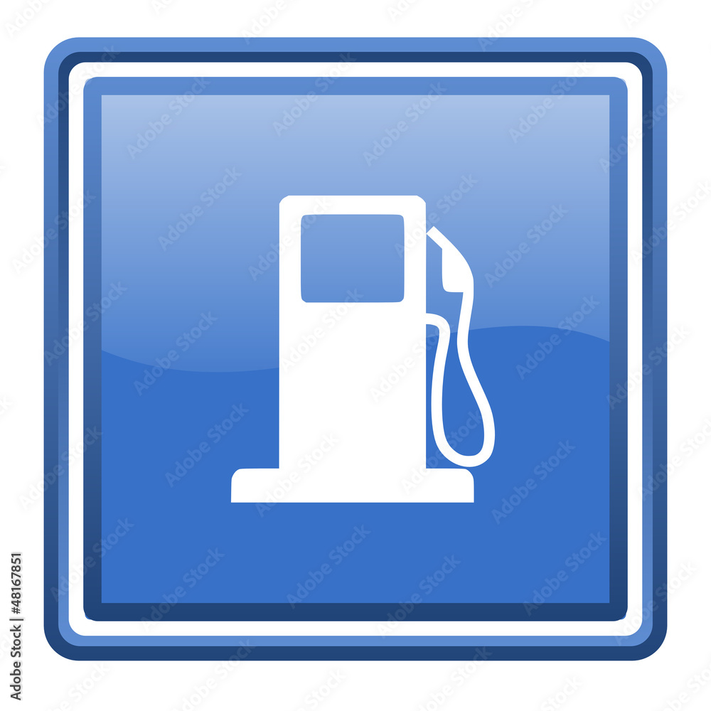 fuel blue glossy square web icon isolated fuel blue glossy square web icon isolated
