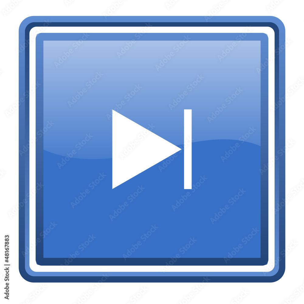 next blue glossy square web icon isolated next blue glossy square web icon isolated