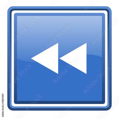 Free Download scroll blue glossy square web icon isolated - GFXLoad