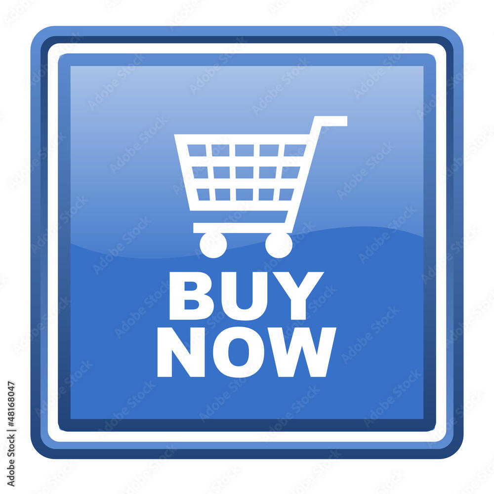 buy now blue glossy square web icon isolated buy now blue glossy square web icon isolated
