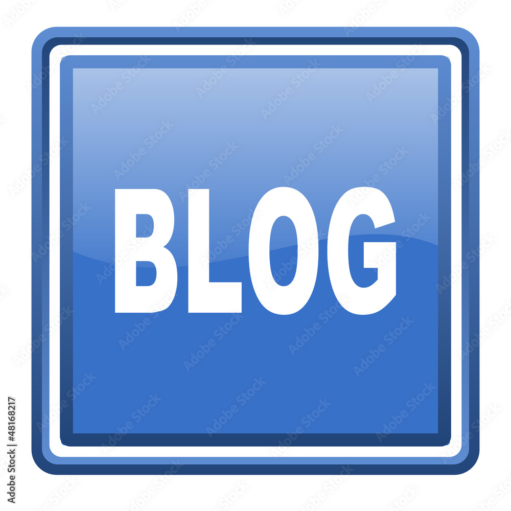 blog blue glossy square web icon isolated blog blue glossy square web icon isolated
