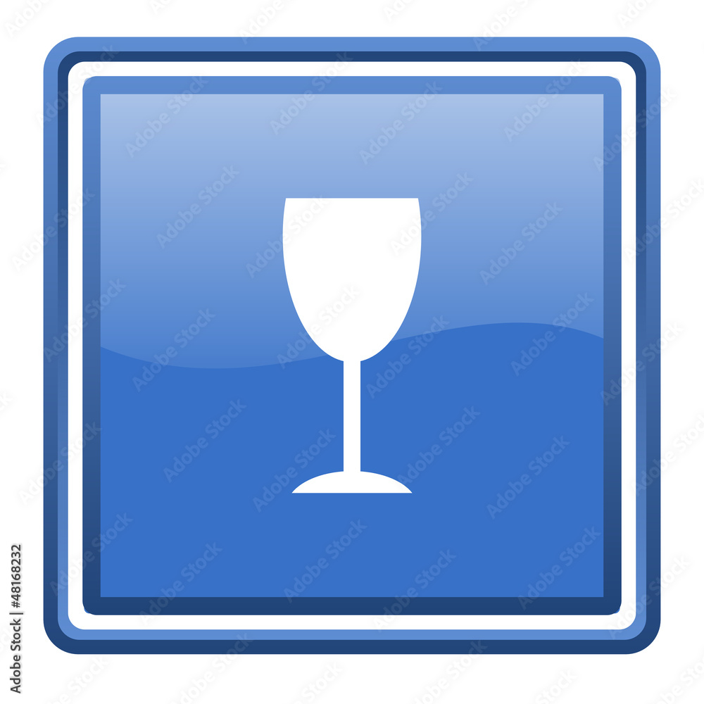 glass blue glossy square web icon isolated glass blue glossy square web icon isolated