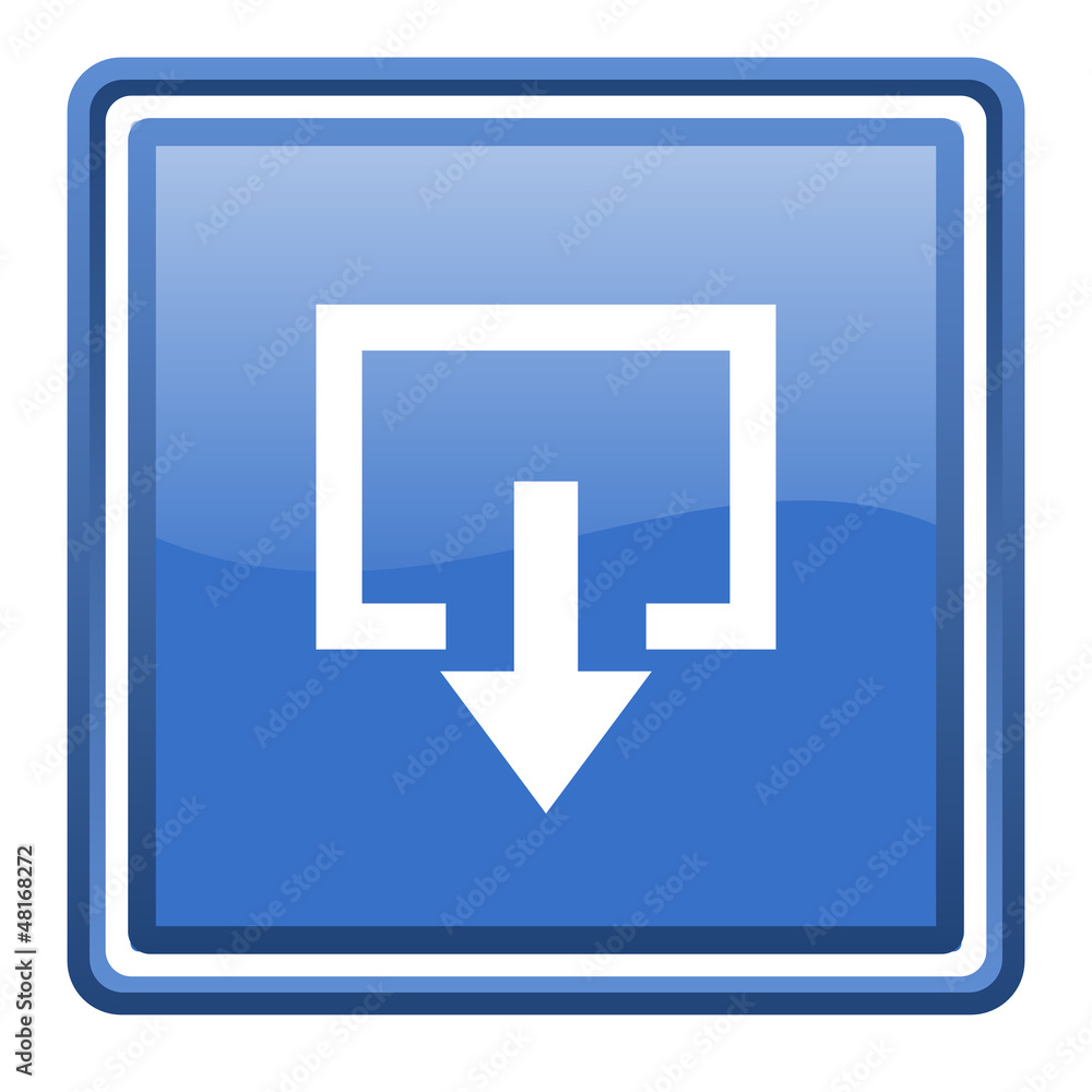 exit blue glossy square web icon isolated exit blue glossy square web icon isolated