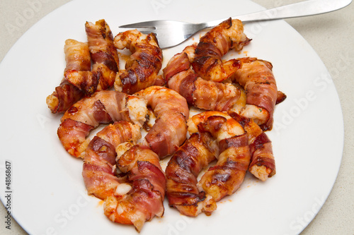 shrimp with bacon