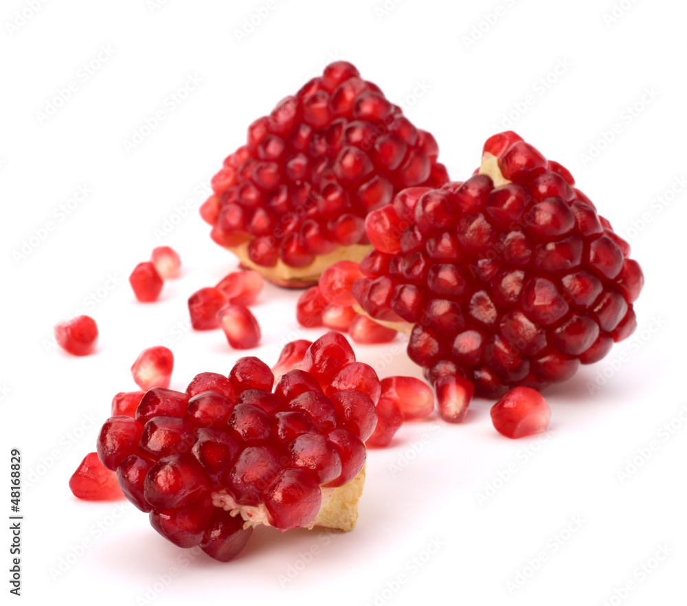 Ripe pomegranate piece Ripe pomegranate piece
