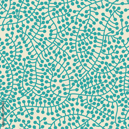 Seamless casual pattern with brunches and berries