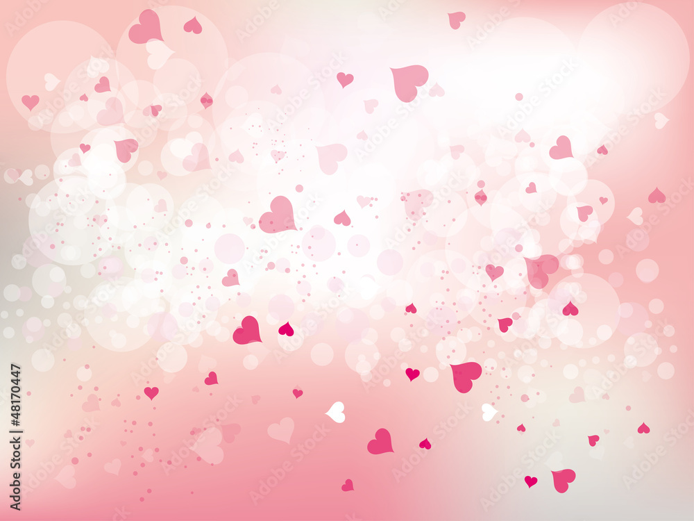 Beautiful abstract background for valentines day with hearts