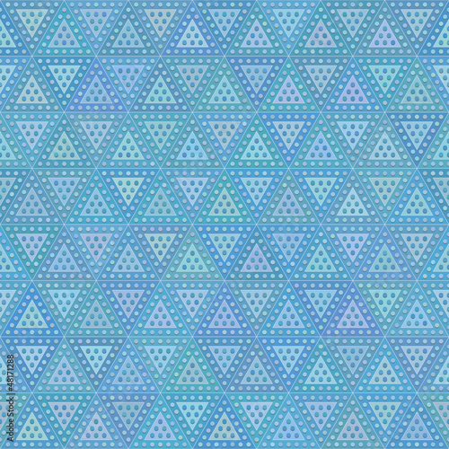 Blue rainbow mosaic tile seamless pattern
