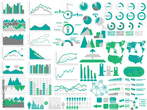 NEW STYLE WEB ELEMENTS INFOGRAPHIC DEMOGRAPHIC GREEN