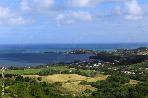 Coastline in le Francois, Martinique island