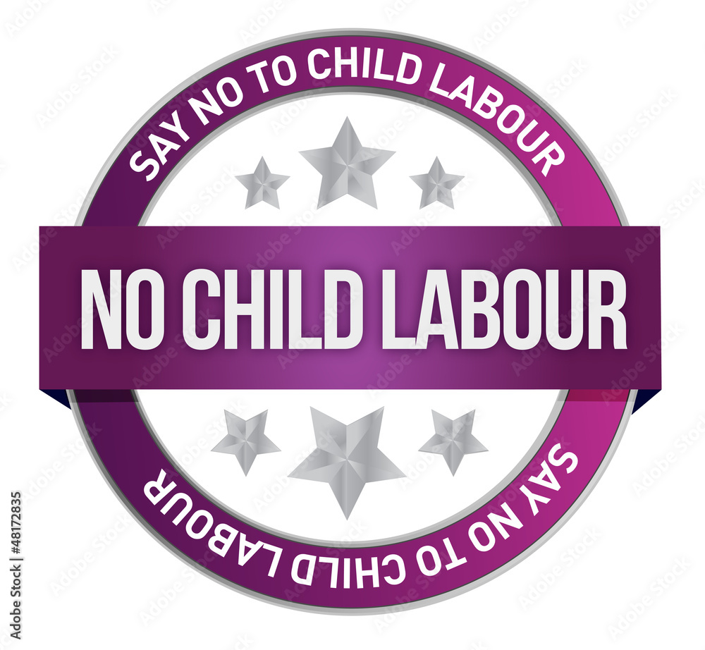 Say No To Child Labour seal Say No To Child Labour seal