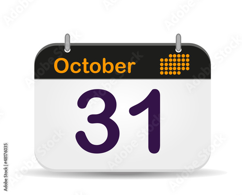 31 October calendar,Halloween.