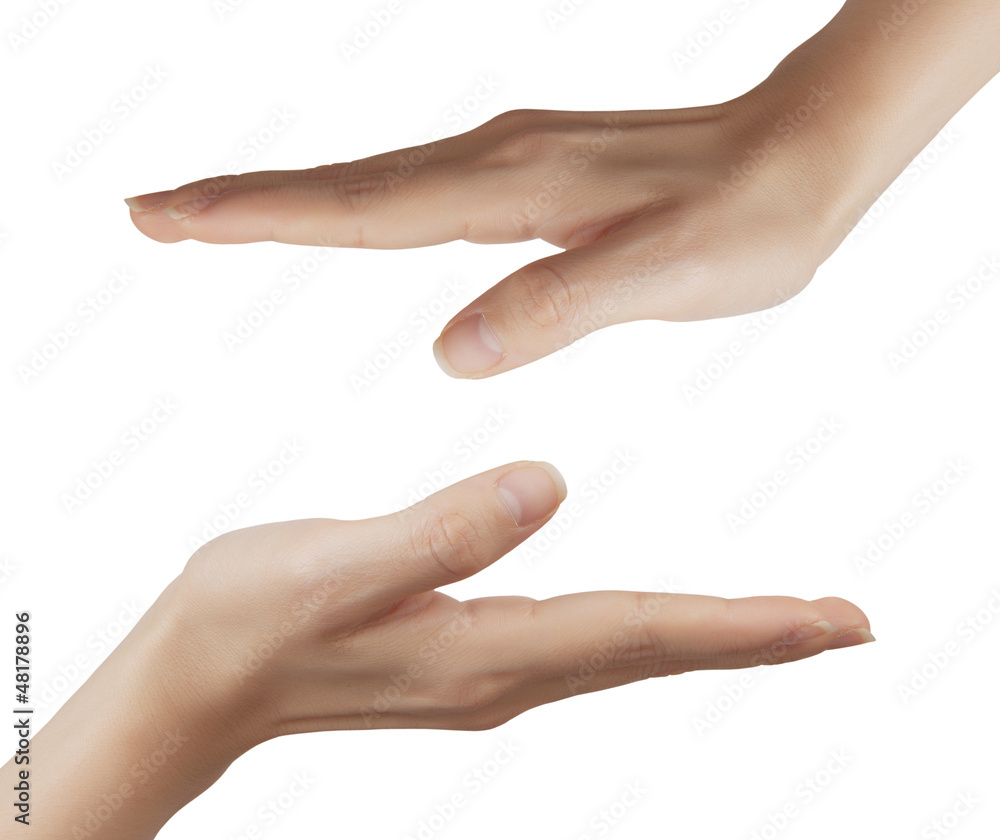 two hands. two hands.
