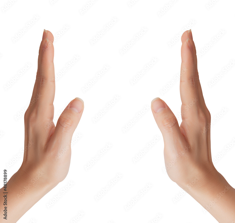 two hands. two hands.