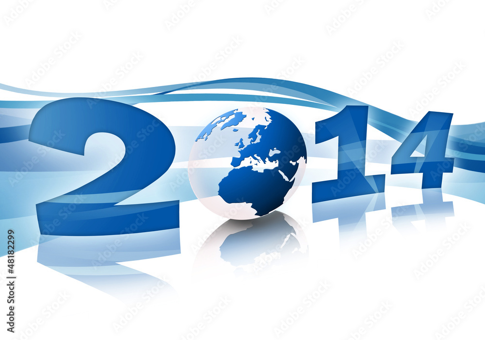 Naklejka premium 2014 blue
