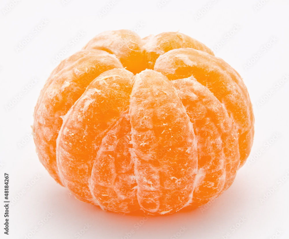 Ripe tangerine isolated on a white Ripe tangerine isolated on a white
